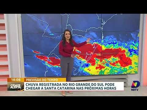 Chuva registrada no Rio Grande do Sul pode chegar a Santa Catarina nas próximas horas