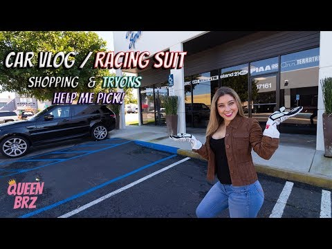 CAR VLOG #1 / Racing Suit Tryons! Help me pick!