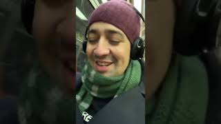 Lin Manuel Miranda singing in the subway  - Cheering For Me Now