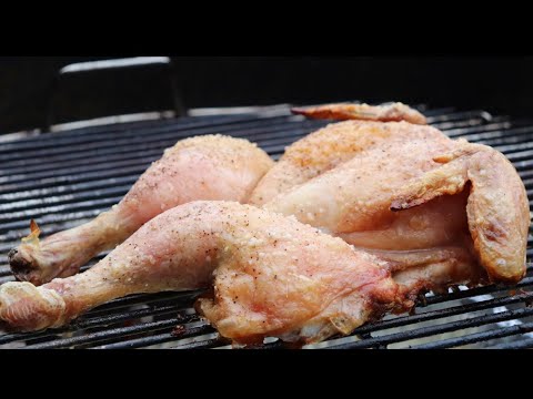 Meilleur poulet grillé au BBQ façon crapaudine - Cuisson rapide de poulet au grill - Recette # 230