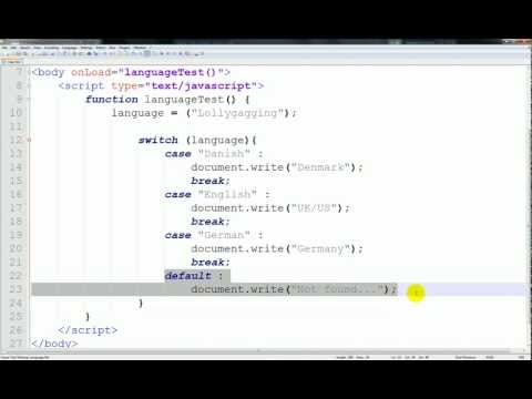 Javascript Tutorial 12 Switch Case And Break