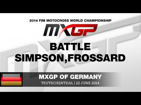 MXGP of Germany 2014 Shaun Simpson & Steven Frossard Battle - Motocrtoss