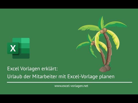 Urlaubsplaner Vorlage für 2025 mit Excel