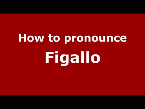How to pronounce Figallo
