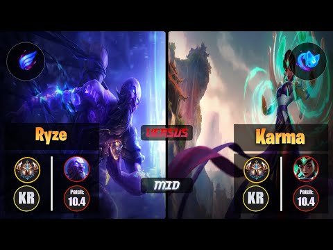 Challenger RYZE [Phase Rush] (Mid) VS  KARMA - Challenger KR Patch 10.4