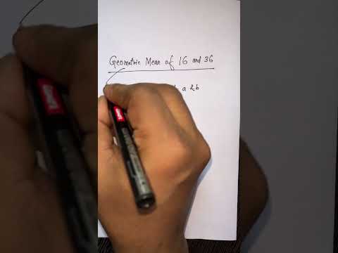 Geometric Mean of 16 and 36 #maths #math