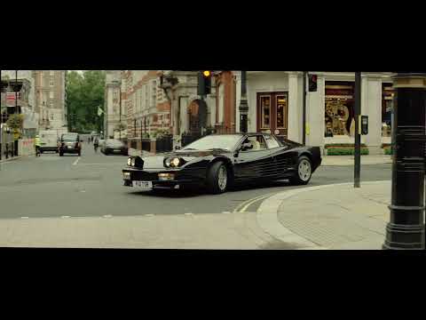 London, a walk in the park. Ferrari Testarossa. Black Testarossa.