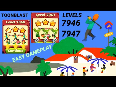 Toon Blast Level 7946|7947 - easy faster🚀🚀ROCKET play🏃🏃