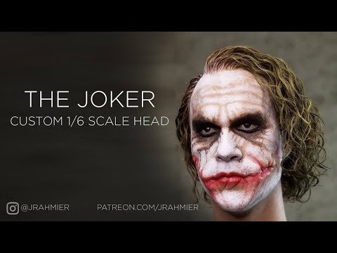 Heath Ledger Joker 1:6 Sculpt Painting and Hair Process