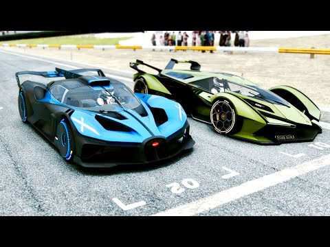 Bugatti Bolide 2024 vs Lamborghini V12 VGT at Special Stage Route X #rtx4090
