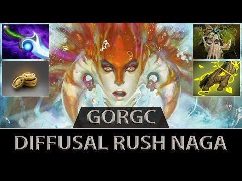 Gorgc [Naga Siren] Diffusal Blade Rush Efficiency ► Dota 2 7.06d