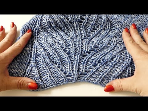 Strickmuster Wellenfarn - reversibel