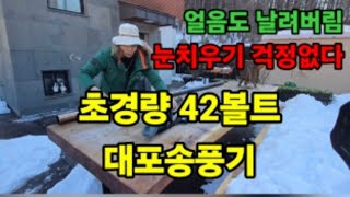 누가요즘 낙엽 눈을 빚자루로 쓸어요! 얼음 덩어리까지 날려버리는 초경량 42볼트 대포송풍기 #나리온송풍기 #…