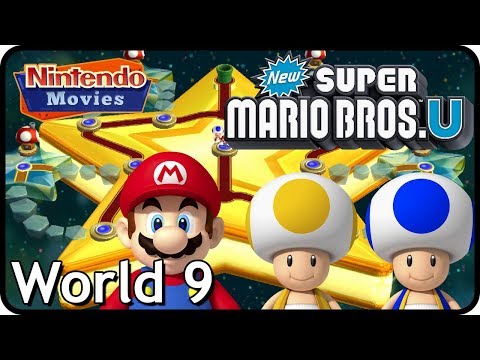 New Super Mario Bros. U: World 9 Superstar Road (All Star Coins 100% Multiplayer Walkthrough)
