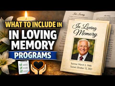 What to Include in In Loving Memory Programs: A Complete Guide to Creating a Meaningful Printed T...