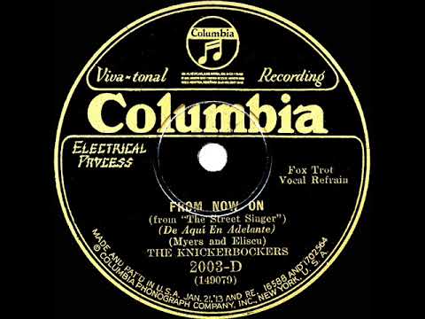 1929 Ben Selvin (as ‘The Knickerbockers’) - From Now On (Smith Ballew, vocal)