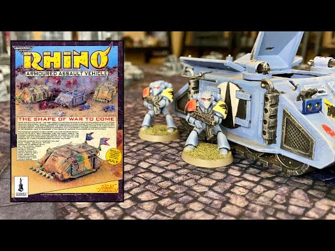 Oldhammer Rhino Armored Assault Vehicles from 1988, a Rogue Trader Era Retrospective