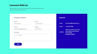 How To Make A Contact Us Page Using HTML And CSS In 10 Minutes