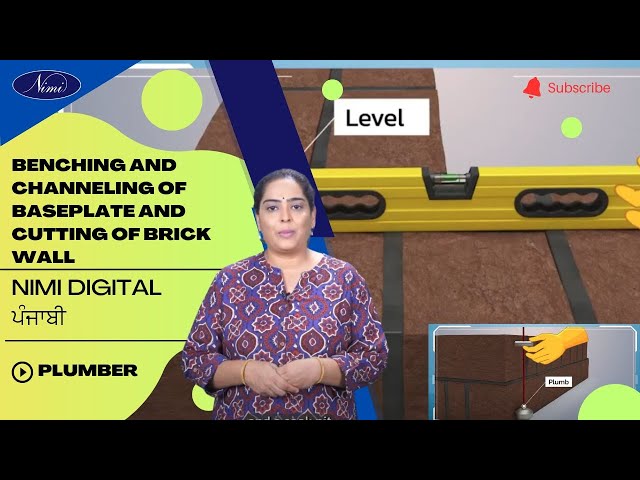 Benching and channeling of baseplate and cutting of brick wall