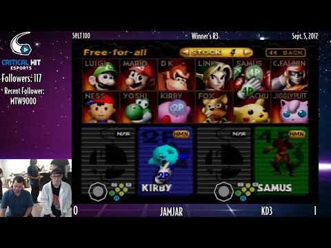 S@LT 100 - SSB64 - JAMJAR (Kirby) vs. KD3 (Pika, Samus) - W3