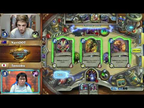 Tansoku's discard warlock versus NaviOOT's miracle rogue