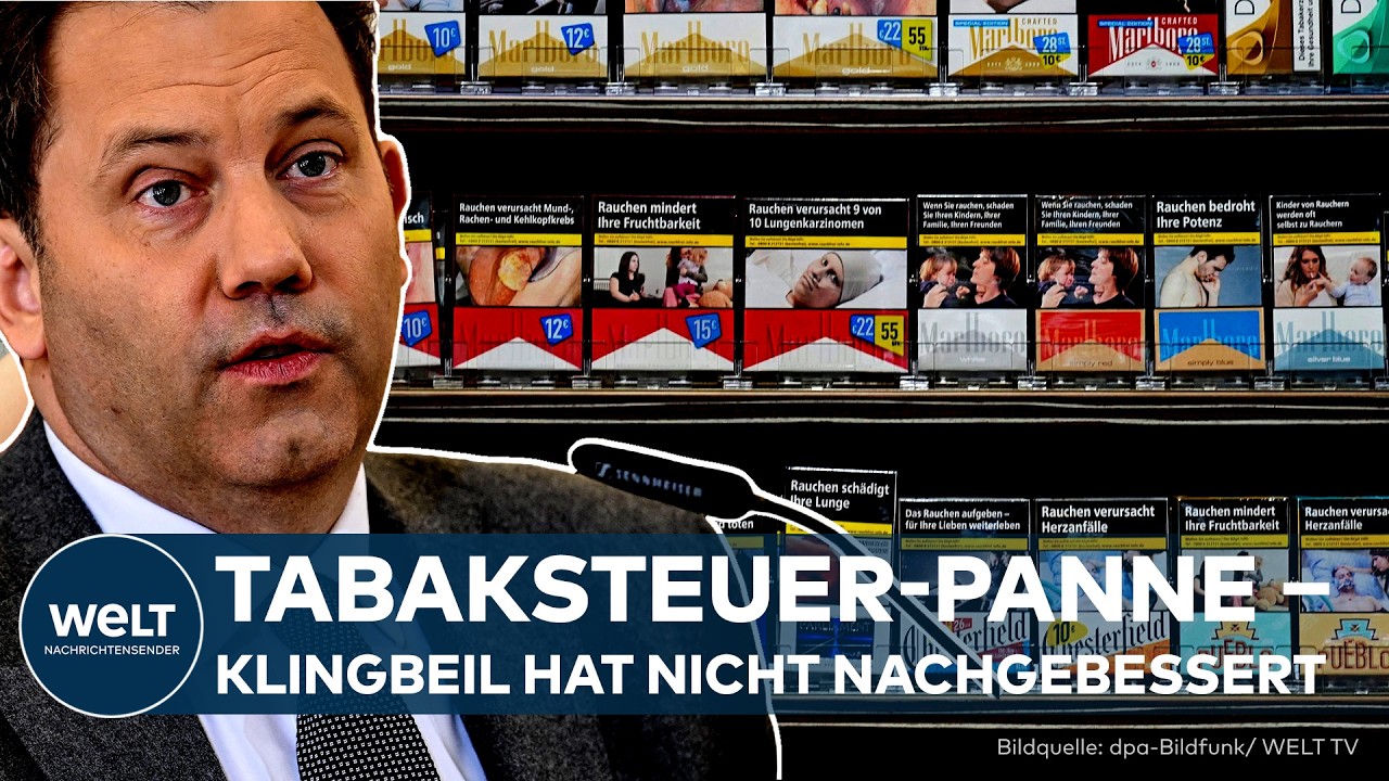 TABAKSTEUER-PANNE: Klingbeil greift nicht ein – plötzlich gelten Höchstsätze von 2030 schon jetzt