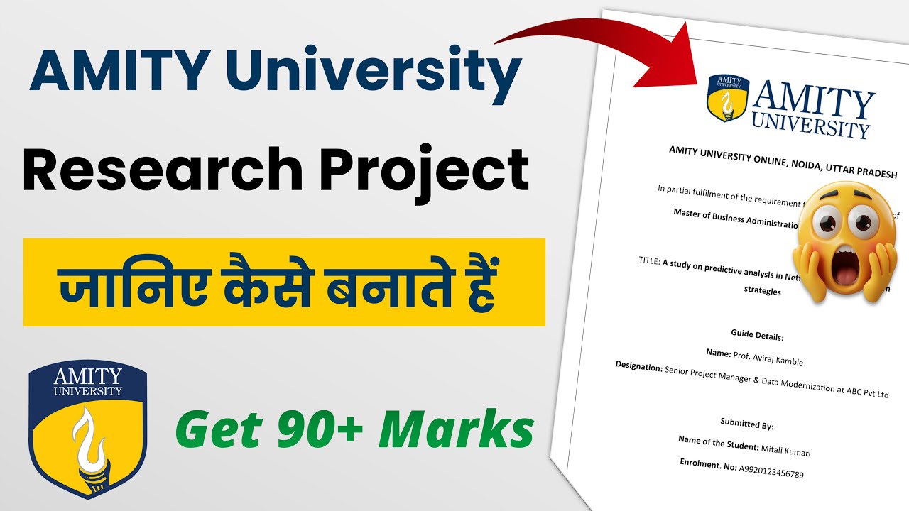 How to Make Amity University Research Project | Full Guidelines Explained in Hindi | Thesis | SIP