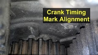 Timing mark crank sprocket location, Volvo 850, S70, V70, XC70 - VOTD