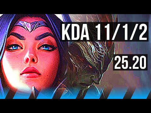IRELIA vs YASUO (MID) | 11/1/2, 7 solo kills, Dominating | KR Master | 25.20