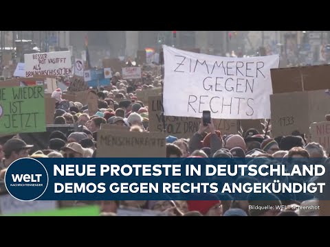 DEUTSCHLAND: Proteste gegen Rechtsextremismus! Zahlreiche bundesweite Demonstrationen angekündigt