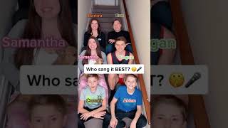 WHO SANG IT BEST?!? 🤫🎤 #shorts #sharpefamilysingers