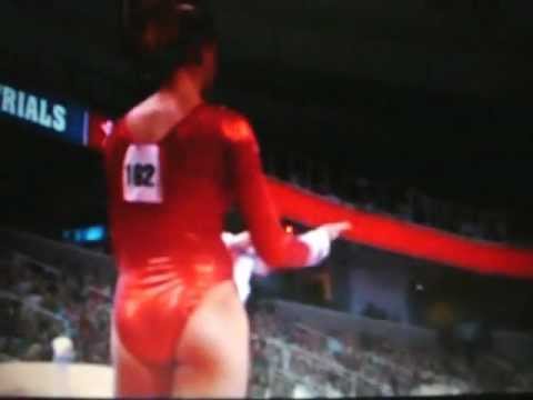 Nastia Liukin Hard Fall - 2012 Olympic Trials