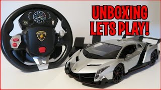 UNBOXING &amp; LETS PLAY - 1/14 Scale Lamborghini Veneno RC car - FULL REVIEW!