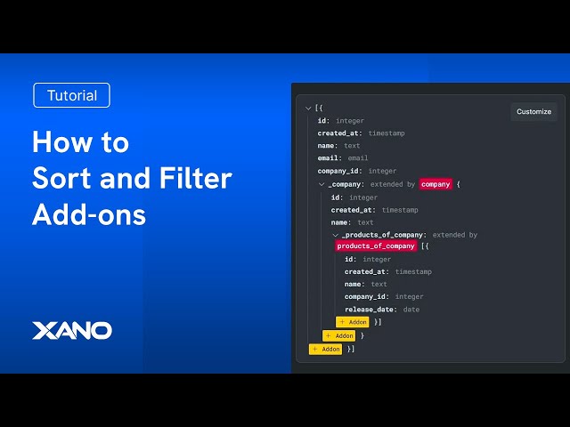 How to Sort and Filter Add-ons