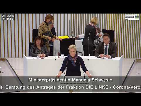 Regierungserklärung zur aktuellen Lage Corona - Manuela Schwesig