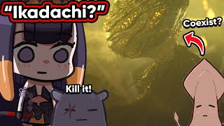 Ina realizes that the monster is an Ikadachi and tortures it