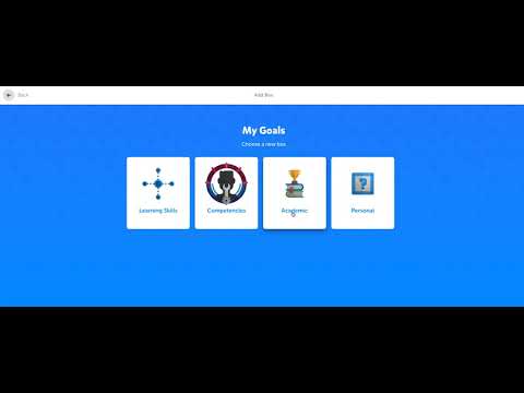 HOW TO add goals to myBlueprint All About Me portfolio.