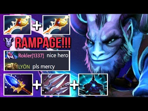 AMAZING COMBO 2x Divine Rapier Scepter Riki + Magnus RP Epic Rampage 38 Kills by Ace WTF Dota 2