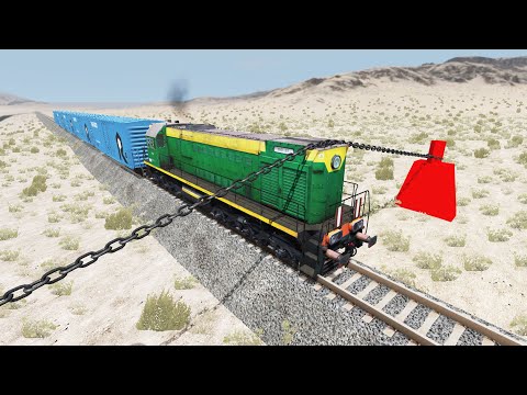 Trains Vs Chain Crashes 011 - BeamNG.Drive | BeamNG High Speed