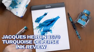 The Jacques Herbin 1670 Turquoise de Perse Ink is FULL of Shimmer!