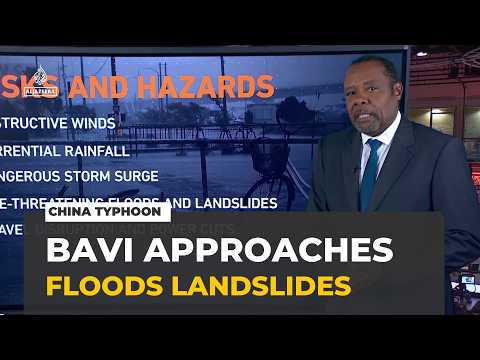 Typhoon Bavi to hit eastern China with floods and landslides