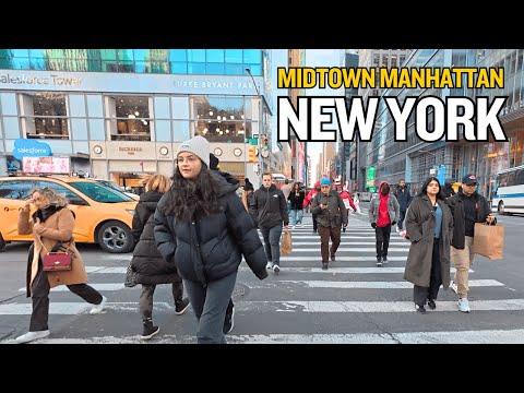 New York City 🗽 [4K] Midtown Manhattan at rush hour! Explore busy NYC!