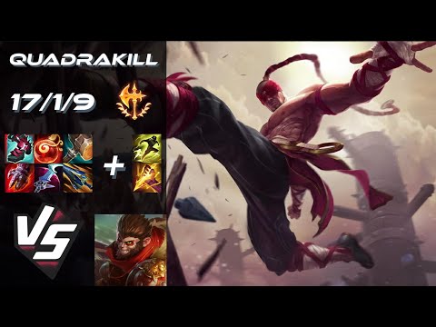 JUNGLE Lee Sin vs Wukong [QUADRAKILL] - EU Challenger Patch 25.S1.2