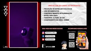 Projetor De Luzes Astronauta Luminária Estrelas Galáxia
