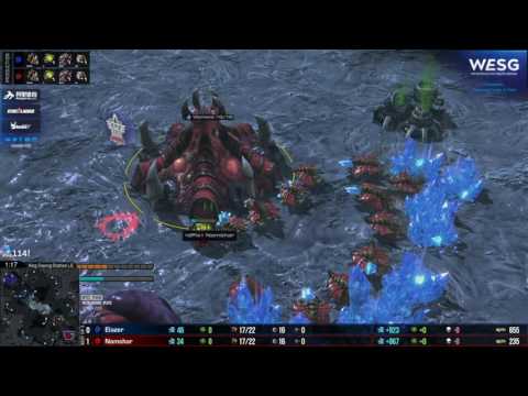 Półfinał WESG - ZvZ Elazer vs Namshar - Starcraft 2 HD Polski komentarz