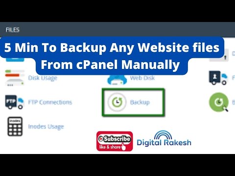 How do I backup website files using CPanel Manually 