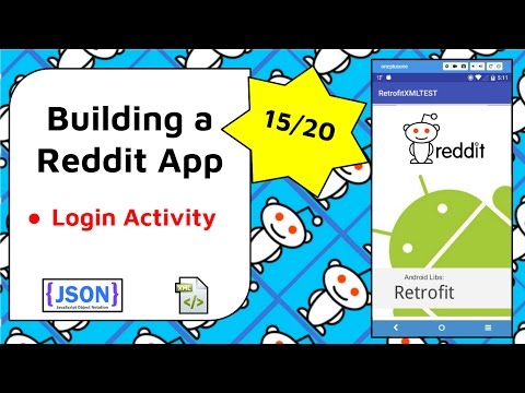 Reddit Login Activity and Layout Build a Reddit App Part 15