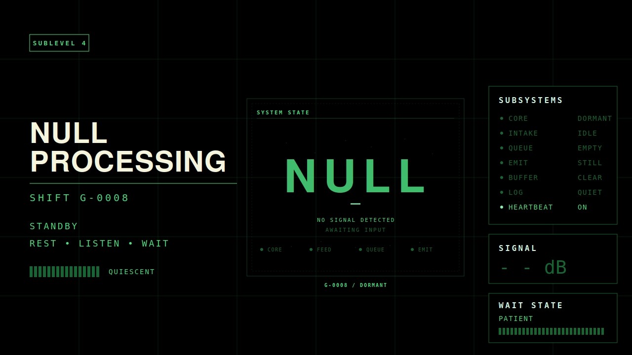 Null Processing — Shift G-0008