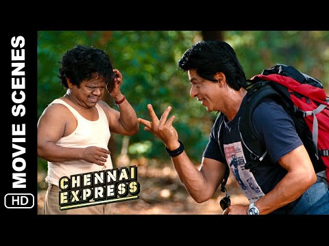 Chennai Express | Shah Rukh Khan tries to talk in Tamil | Movie Scene