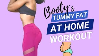 4 TUMMY FAT Exercises to Lose Belly Fat ➟ Lift Your Butt ➟ No Equipment Weightloss Workout for Women